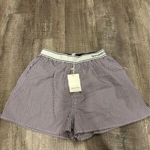 Sporty & Rich Red and Blue Striped Shorts